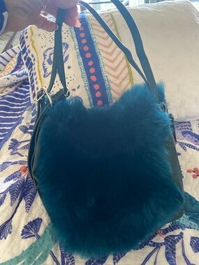 FREE PEOPLE CHLOE Faux Fur Shoulder Bag - Women's Plush Handbag